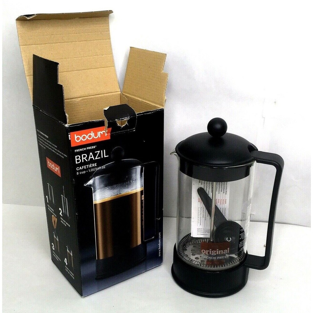 Bodum 1548-01US Brazil French Press Coffee and Tea Maker 34 Ounce Black
